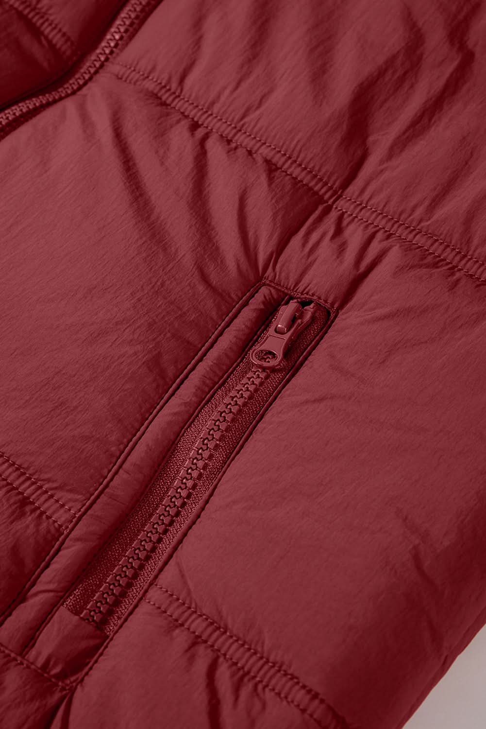 Clay hooded puffer vest with pockets - Love Salve